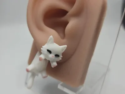 Cat Jumper Earrings earrings, photo by LoFi Layers